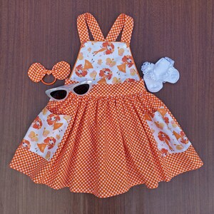 Rockabilly kids retro alternative Emma "Bonnie" pinafore dress image 5