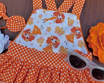 Rockabilly kids retro alternative Emma "Bonnie" pinafore dress