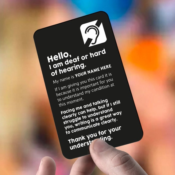 Deaf and Hearing Impairment Personalised Aluminium Awareness Etsy