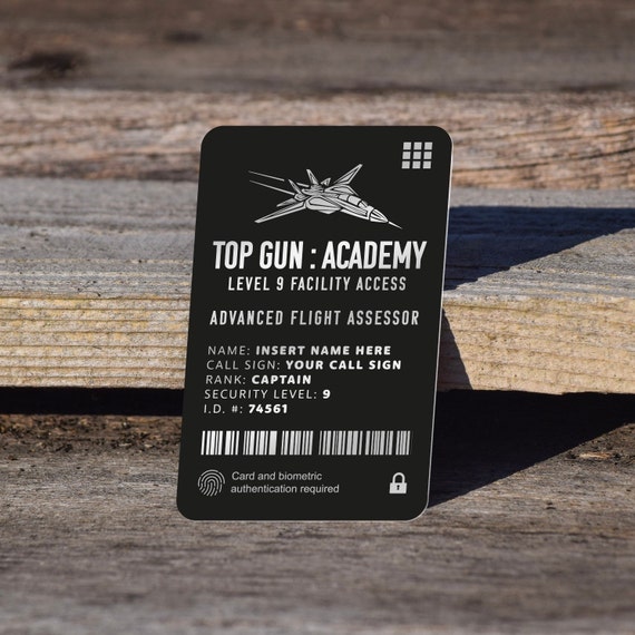 Top Gun Id Card