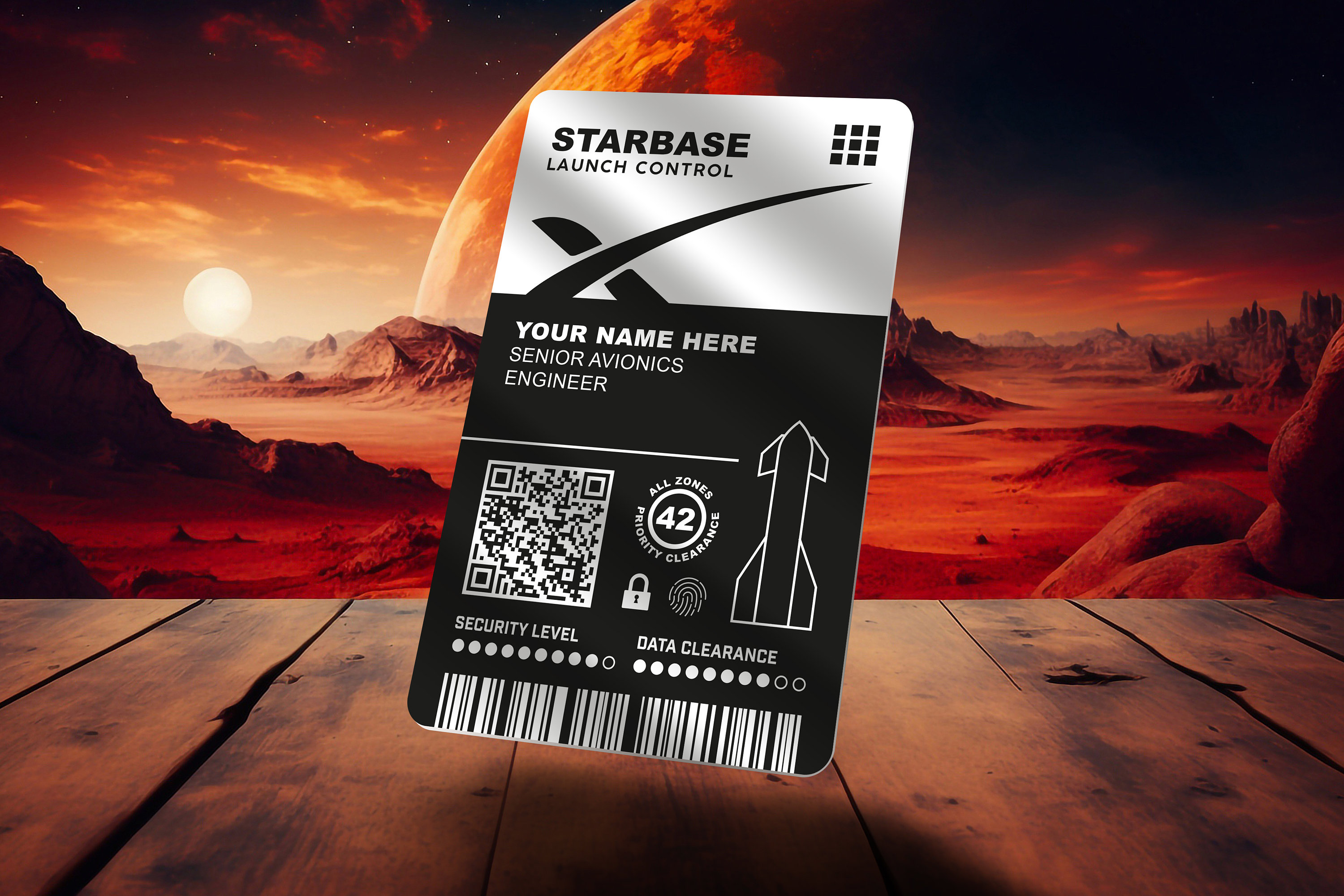 Personalized Starbase ID Card: Engraved Aluminum Cosplay Prop - Etsy Israel