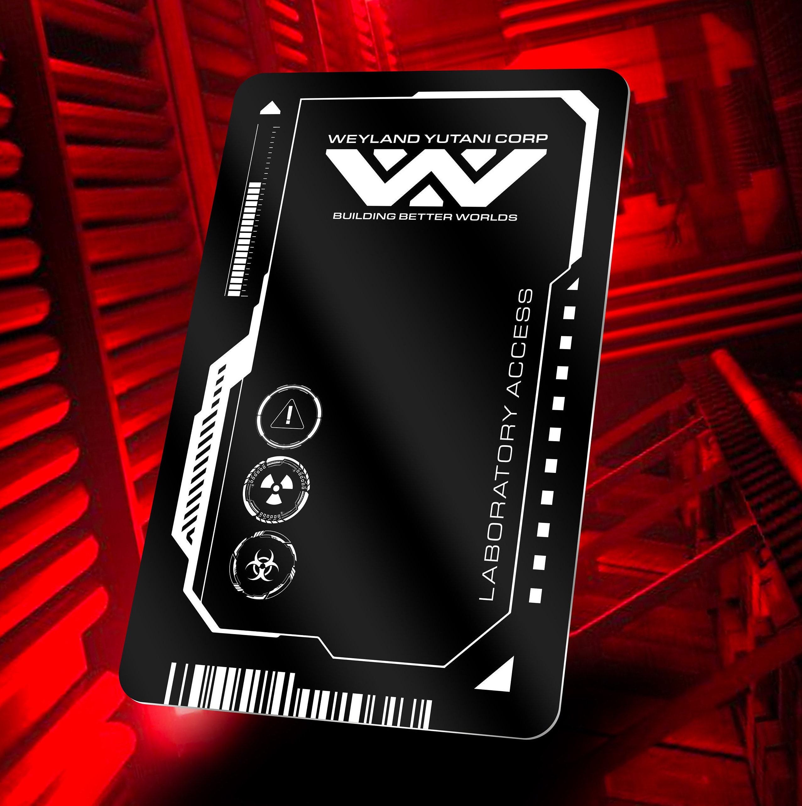 Personalised Weyland Yutani Access ID Laser Engraved Aluminium