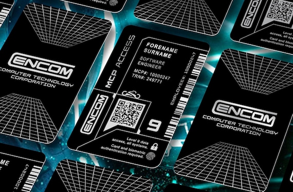 TRON ENCOM ID Personalized Metal Card: Anodized Aluminum Access