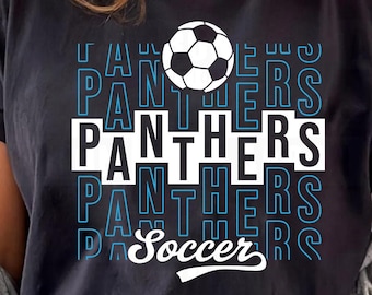 Panther Soccer Team SVG, PNG, Sublimering (Digitala Filer)