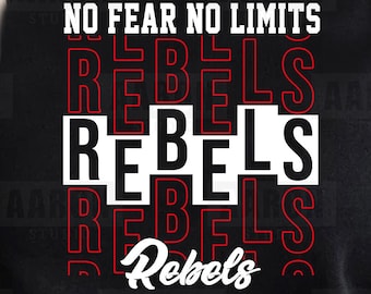 Rebels Mascot SVG PNG, Cheer Mom Shirt Design (Digital Download)