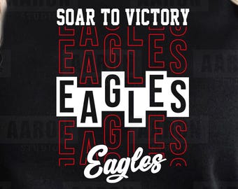 Eagles Mascot SVG PNG, Cheer Mom Shirt Design (Digital Download)
