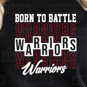 Warriors Mascot SVG PNG, Warriors  Cheer Mom Svg, Mascot Shirt Design Svg, Warriors Cheer svg, Warriors School Sprit svg Digital Download