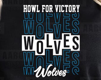 Wolves Mascot SVG, Cheer Mom Shirt Design (Digital Download)