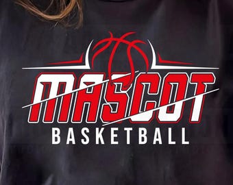 Basketball Mascot SVG, Team Logo Template (Digital Files)