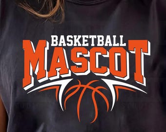 Basketball Mascot SVG, Team Logo Template, School Design (Digital Download)