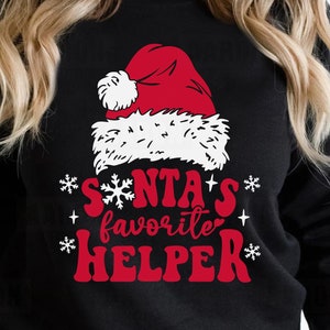 Santa's favoriete helper SVG, grappige kerst Svg, kerstshirt svg, kerstman svg, vakantie mok clipart, Tumbler gesneden bestand, Cricut, png