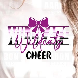 Wildcats Cheer SVG, Wildcats Bow Mascot svg, Wildcats Png, Wildcats Shirt svg, Wildcats svg, Wildcats School Sprit svg, Easy Cutting File