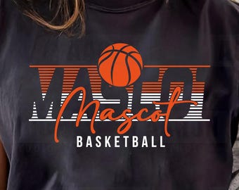 Basketball Mascot SVG, Team Logo Template (Digital Download)