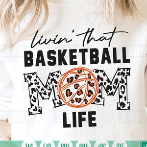 Viviendo esa vida de mamá de baloncesto Svg, Mamá de baloncesto svg, mamá de baloncesto svg, Camiseta de baloncesto svg, Archivo de corte de baloncesto para Cricut Silhouette