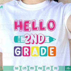 Hallo 2e leerjaar svg, 2e leerjaar svg, tweede leerjaar svg, school svg, leraar svg, basisschool svg, schoolshirt svg direct downloaden