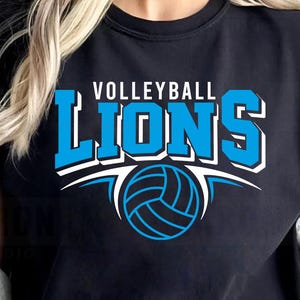 Lions Volleyball SVG PNG DXF, Lions Volleyball svg, Lions Mascot svg, Lions  Mom svg, Lions Cheer svg, Lions Shirt, Cricut