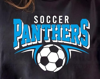 Panther Soccer Team SVG, PNG, Sublimering (Digitala Filer)