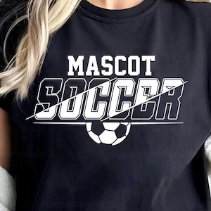 Voetbal Svg Png, voetbal sjabloon Svg, school mascotte Svg, voetbalshirt Svg, Cricut-bestand, silhouet Dxf, sublimatie Png, gemakkelijk snijden bestand