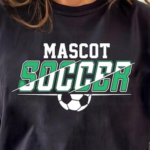 Voetbalteam sjabloon Svg, voetbal Svg, school mascotte Svg, voetbalshirt Svg, Cricut-bestand, silhouet Dxf, sublimatie Png, gemakkelijk snijden bestand