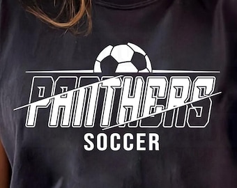 Panther Soccer Team SVG, PNG, Fotboll Clipart (Digitala Filer)