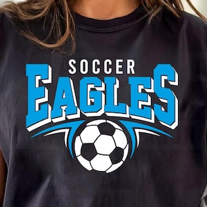 Fútbol de las Águilas SVG PNG, Fútbol de las Águilas SVG, Mascota de las Águilas SVG, Mamá de las Águilas SVG, Porristas de las Águilas SVG, Camiseta de las Águilas SVG, Archivo de corte fácil