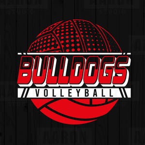 Bulldogs Volleyball SVG PNG DXF, Bulldogs Volleyball svg, Bulldogs Mascot svg, Bulldogs Mom svg, Bulldogs Cheer svg, Bulldogs Shirt, Cricut