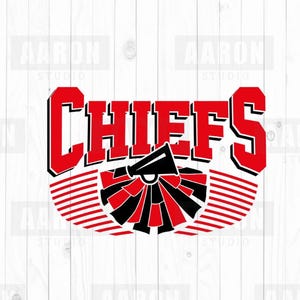 Chiefs Cheer Mom Svg, Chiefs Cheer svg, Chiefs Mascot SVG PNG,  Mascot Shirt Design Svg, Chiefs School Sprit svg Digital Download