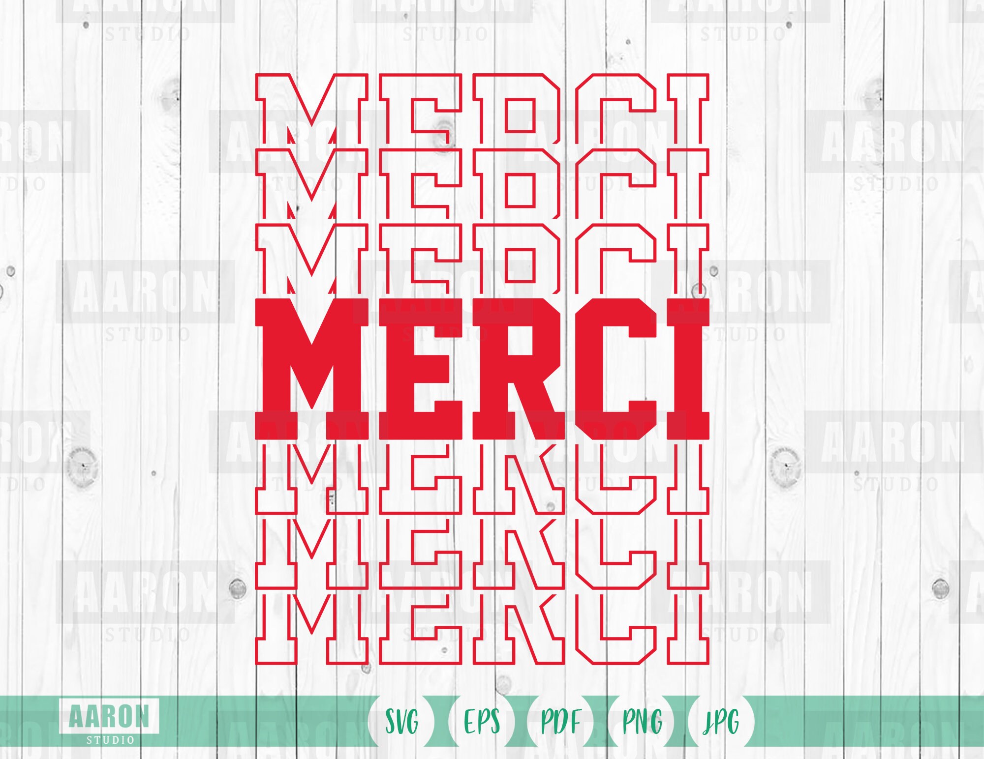 Merci Graphic Merci Svg File Eps Pdf Png Jpeg | Etsy
