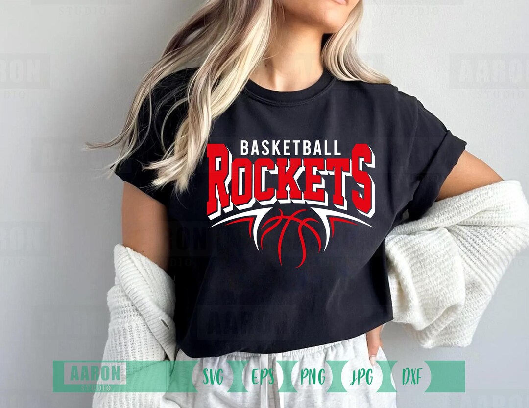 Rockets Basketball SVG, PNG, DXF, Cricut (digital Files) - Etsy