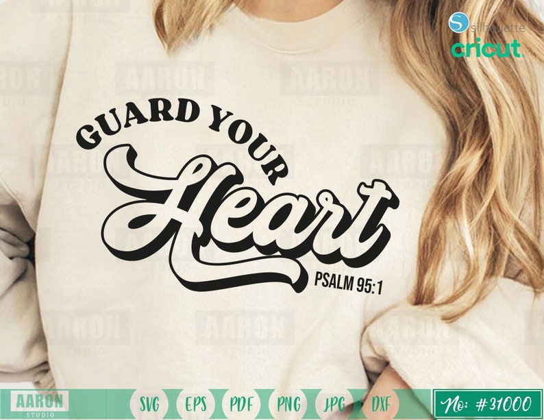 Guard Your Heart Svg Psalm Svg Christian Svg Christian Etsy
