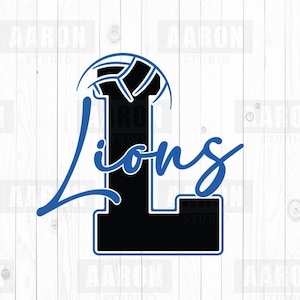 Lions Volleyball SVG PNG DXF, Lions Volleyball svg, Lions Mascot svg, Lions  Mom svg, Lions Cheer svg, Lions Shirt, Cricut