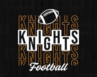 Knights Football Mascot SVG PNG DXF, Sports Team Design (Digital Files)