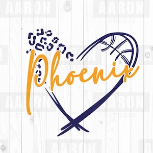 Phoenix Basketball SVG PNG, Phoenix Leopard basketbal svg, Phoenix mascotte svg, Phoenix Mom svg, Phoenix Cheer svg, Cricut