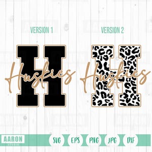 Huskies H Mascot SVG PNG, Huskies Cheer Mom Svg, Mascot Shirt Design Svg, Huskies Cheer svg, Huskies School Sprit svg Digital Download