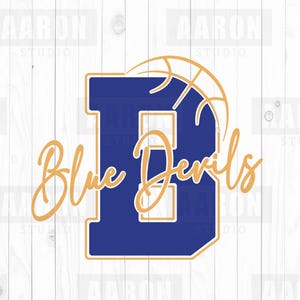 Baloncesto Blue Devils SVG PNG DXF, Baloncesto svg, Mascota Blue Devils svg, Mamá Blue Devils svg, Porristas Blue Devils svg, Cricut