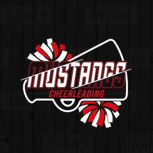 Mustangs Cheer mascotte SVG PNG, Cheer Mom Svg, mascotte chemise Design Svg, Mustangs Cheer svg, Mustangs School Sprit svg fichier de découpe facile