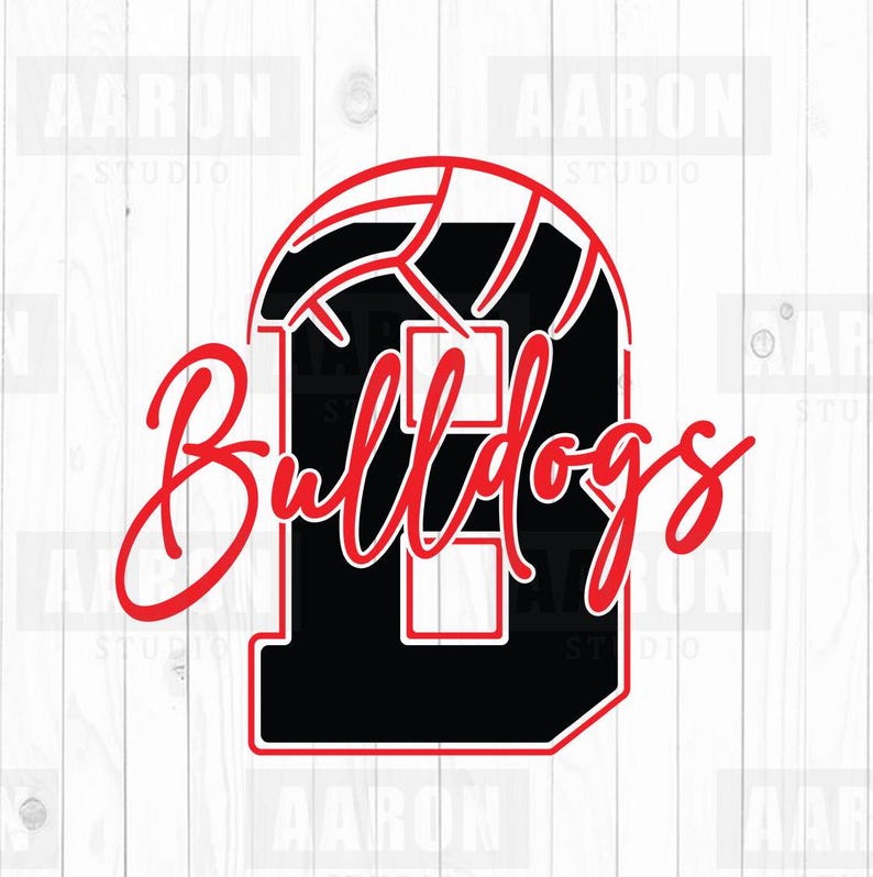 Bulldogs Volleyball SVG, Mascot Team Spirit Design (digital Files ...