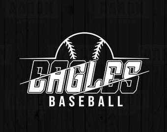 Eagles Baseball SVG, Mascot, Mom, Cheer, Shirt Design (Digital File)