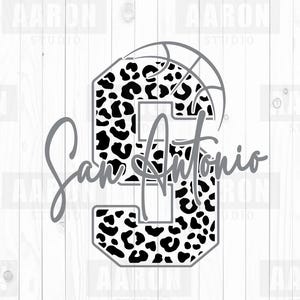San Antonio Basketball SVG PNG , San Antonio Leopard Basketball svg, San Antonio Mascot svg, San Antonio Mom svg, San Antonio Cheer svg