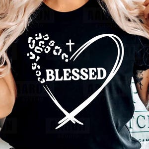 Gesegnete geschnitten Datei, Leopard Herz, Leopard Herz, Gepard Print, Christliche Frauen Shirt, Gesegnete geschnitten Datei für Cricut, Religiöse