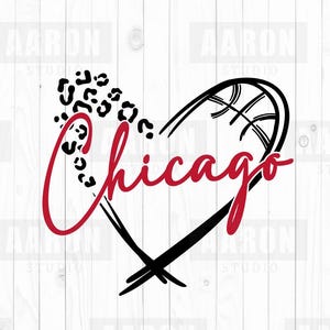 Chicago Basketball SVG PNG DXF, Chicago Leopard Basketball svg, Chicago Mascot svg, Chicago Mom svg, Chicago Cheer svg, Cricut
