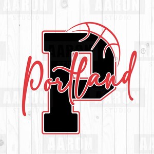 Portland Basketball SVG PNG DXF, Portland Basketball SVG, Portland Maskottchen svg, Portland Mom svg, Portland Cheer svg, Portland Shirt, Cricut