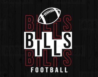 Bills Stacked Football SVG PNG DXF, Bills Shirt, Cricut