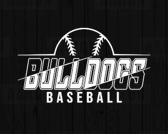 Bulldogs Baseball SVG, Mascot Design (Digital Download)