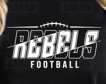 Rebels Football Mascot SVG, PNG, DXF, Cricut (Digital Download)