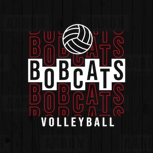 Bobcats Stacked Volleyball SVG PNG DXF, Bobcats Volleyball svg, Bobcats Mascot svg, Bobcats Mom svg, Bobcats Cheer svg, Bobcats Shirt svg
