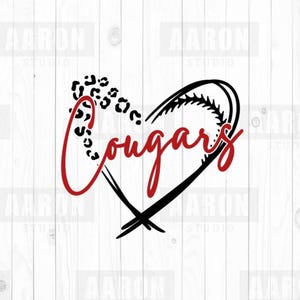Cougars Baseball SVG PNG , Cougars leopard svg, Baseball svg, Cougars Mascot svg, Cougars Mom svg, Cougars Cheer svg, Cougars Shirt Svg