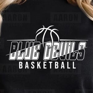 Baloncesto Blue Devils SVG PNG DXF, Baloncesto svg, Mascota Blue Devils svg, Mamá Blue Devils svg, Porristas Blue Devils svg, Cricut