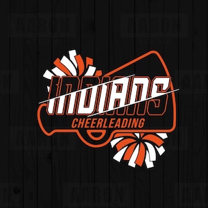Indians Cheer Mascot Svg, Indians Mascot svg, Indians Shirt svg, Indians Face svg, Indians Cheer svg, Indians svg, Easy Cutting File