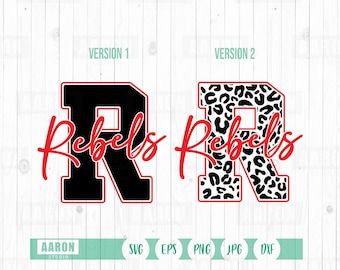 Rebels Mascot SVG PNG, Cheer Mom Shirt Design (Digital Download)